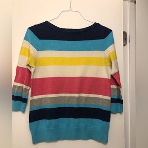Chaps Color Block Cotton/Modal Blend Sweater